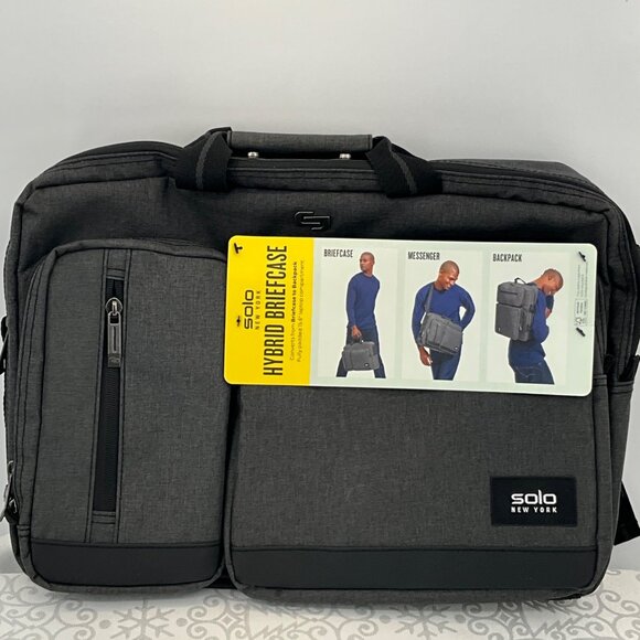 Solo New York Hybrid Briefcase Backpack 15.6" Laptops UBN 310-10 - Picture 1 of 8
